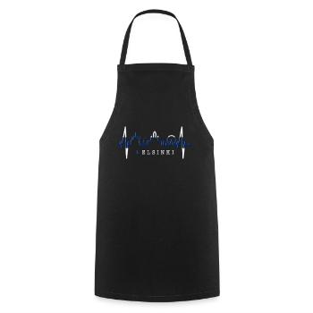 Helsinki Skyline Herzschlag Finnisch Love Finnland - Kochschürze - Schwarz - Vorne - AI Model Male 185 dark (185cm)