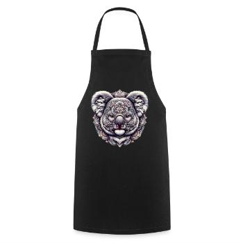 Koala mit Mandalas dekoriert - Kochschürze - Schwarz - Vorne - AI Model Male 185 dark (185cm)