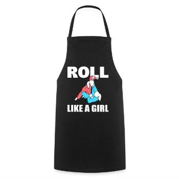 Roll Like A Girl Jujitsuka - Kochschürze - Schwarz - Vorne - AI Model Male 185 dark (185cm)