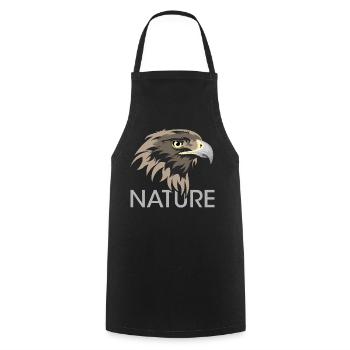 Natur Adler Symbol icon Tiere Logo Illustration - Kochschürze - Schwarz - Vorne - AI Model Male 185 dark (185cm)
