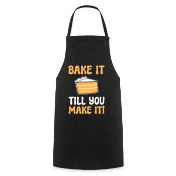 Bake It Till You Make It Bäckerei Angestellter - Kochschürze - Schwarz - Vorne - AI Model Male 185 dark (185cm)