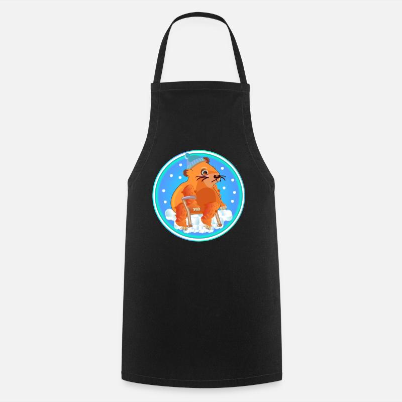 Get well soon - RECOVERY WALKER CAPYBARA - Cooking Apron - black
