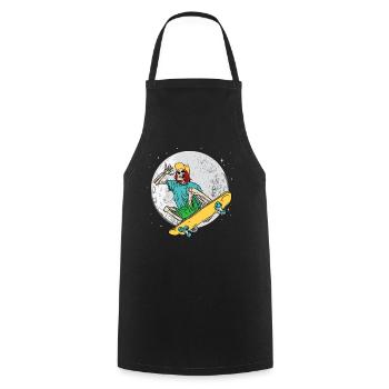 Skateboarding Skeleton Extreme Sports Skating - Cooking Apron - black - Front - AI Model Male 185 dark (185cm)