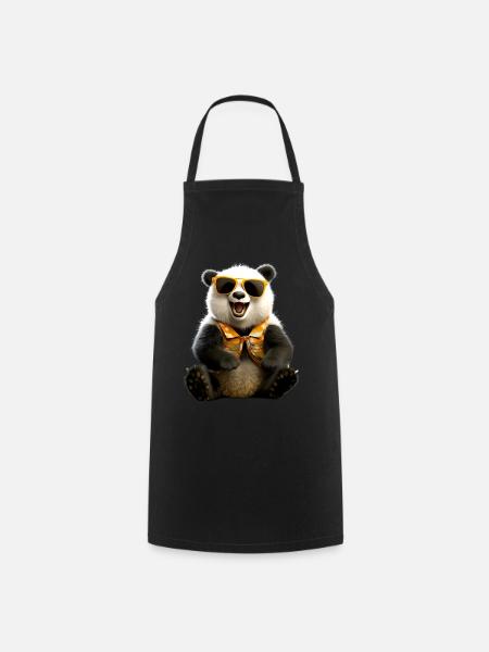 Panda Bär Sonnenbrille Pandas Liebe Süßer Pandabär - Kochschürze - Schwarz