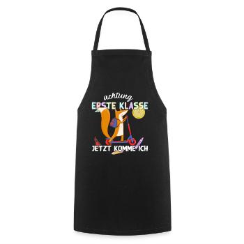 Fuchs Schulkind Einschulung Erste Klasse Design - Kochschürze - Schwarz - Vorne - AI Model Male 185 dark (185cm)