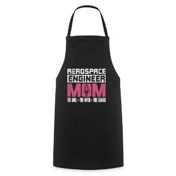 Aerospace Engineer Mom The Idol The Myth Aviation - Cooking Apron - black - Front - AI Model Male 185 dark (185cm)