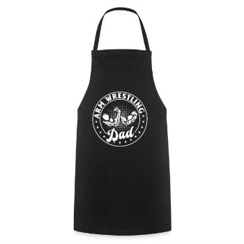bras de fer papa bras de fer bras de fer papa - Tablier de cuisine - noir - Devant - AI Model Male 185 dark (185cm)