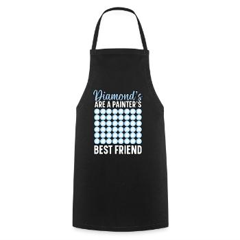 Diamond painting hand tools diamond painter - Cooking Apron - black - Front - AI Model Male 185 dark (185cm)