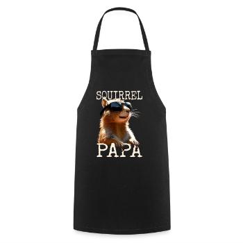 Squirrel Dad Squirrel Daddy Father's Day Dad Paps - Cooking Apron - black - Front - AI Model Male 185 dark (185cm)
