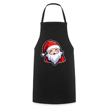 Santa Claus - Cooking Apron - black - Front - AI Model Male 185 dark (185cm)