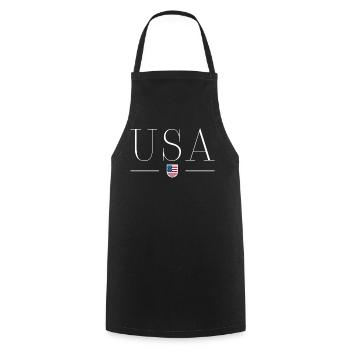 I love USA - Cooking Apron - black - Front - AI Model Male 185 dark (185cm)