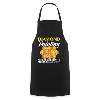 Diamond Painting Tools Diamond Painter - Cooking Apron - black - Front - AI Model Male 185 dark (185cm)