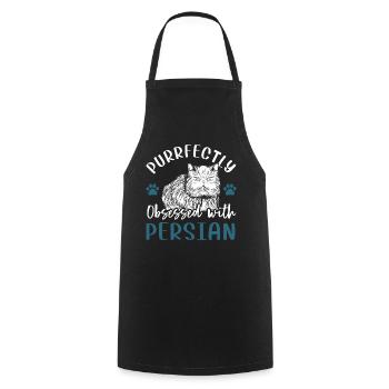 Obsédé par le persan - Tablier de cuisine - noir - Devant - AI Model Male 185 dark (185cm)