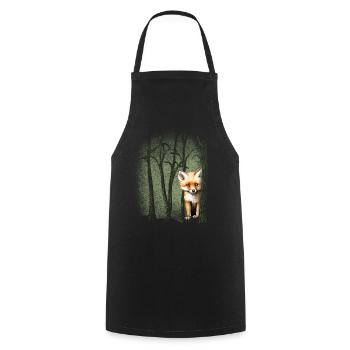 Forest Animals Fox Experience Nature for Nature Lovers - Cooking Apron - black - Front - AI Model Male 185 dark (185cm)
