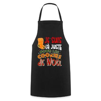 Noël Je Suis Là Juste Pour Les Cookies De Noel - Tablier de cuisine - noir - Devant - AI Model Male 185 dark (185cm)