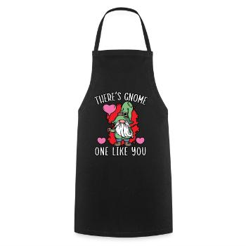 Gnome Valentine's Day Gardening Garden Gnome Liebha - Cooking Apron - black - Front - AI Model Male 185 dark (185cm)