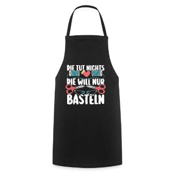 Bastler Bastelunterricht Basteln - Kochschürze - Schwarz - Vorne - AI Model Male 185 dark (185cm)