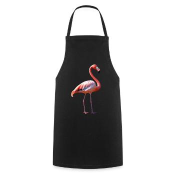 Flamingo in Pink Summer Sun Holiday Flamingos - Cooking Apron - black - Front - AI Model Male 185 dark (185cm)