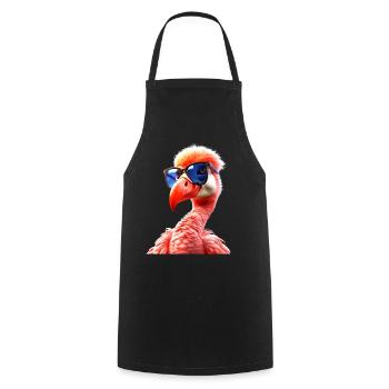 Flamingo Sunglasses Pink Love Pink Flamingos - Cooking Apron - black - Front - AI Model Male 185 dark (185cm)