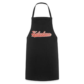 København Lettering Retro Logo - Cooking Apron - black - Front - AI Model Male 185 dark (185cm)