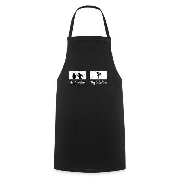 Muay Thai Fighter My Problem My Pictogram Mom Dad - Kochschürze - Schwarz - Vorne - AI Model Male 185 dark (185cm)