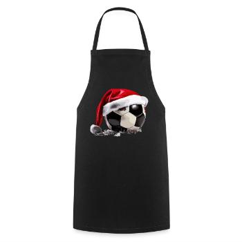 Fußball Weihnachten Weihnachtsmütze ball - Kochschürze - Schwarz - Vorne - AI Model Male 185 dark (185cm)