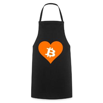 Bitcoin Crypto Cryptocurrency Splash - Cooking Apron - black - Front - AI Model Male 185 dark (185cm)