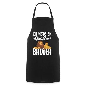 Der Große Bruder Löwen Geschenk Sohn - Kochschürze - Schwarz - Vorne - AI Model Male 185 dark (185cm)