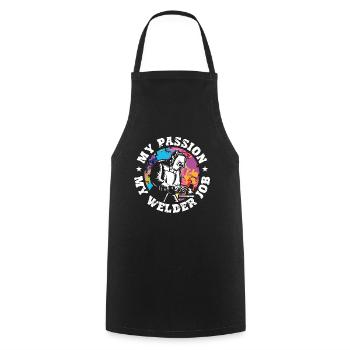 Welder My Passion My Welder Job Metalwork Welders - Cooking Apron - black - Front - AI Model Male 185 dark (185cm)