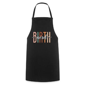 LD Labour And Delivery Nurse - Cooking Apron - black - Front - AI Model Male 185 dark (185cm)