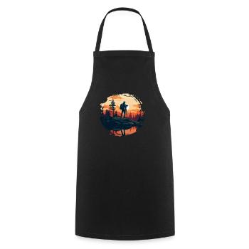 Photographe de paysage, Appareil photo, Photographe de nature - Tablier de cuisine - noir - Devant - AI Model Male 185 dark (185cm)