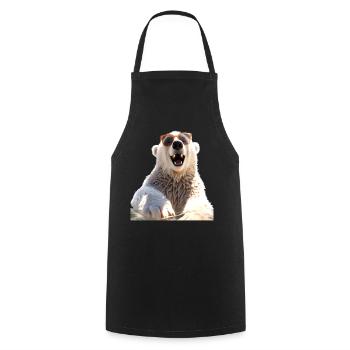 Polar Bear with Sunglasses Bears Love Cute Polar Bears - Cooking Apron - black - Front - AI Model Male 185 dark (185cm)