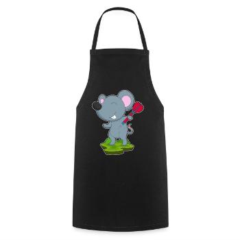 Maus Dart Dartpfeil - Kochschürze - Schwarz - Vorne - AI Model Male 185 dark (185cm)