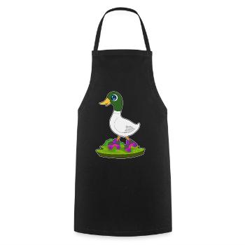 Ente Rollschuhfahren Rollschuhe - Kochschürze - Schwarz - Vorne - AI Model Male 185 dark (185cm)
