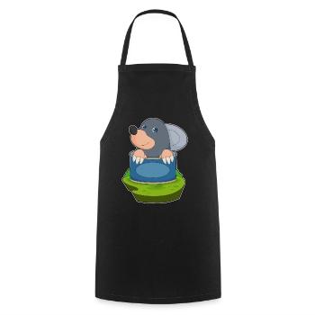 Étain de Taupe - Tablier de cuisine - noir - Devant - AI Model Male 185 dark (185cm)