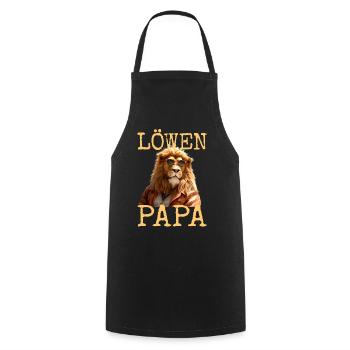 Lion Papa Papa Papa Fête des Pères Père Sauvage Lion - Tablier de cuisine - noir - Devant - AI Model Male 185 dark (185cm)