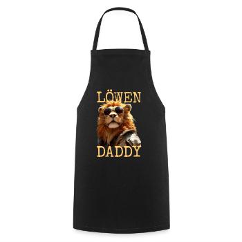 Lion Papa Papa Papa Fête des Pères Père Sauvage Lion - Tablier de cuisine - noir - Devant - AI Model Male 185 dark (185cm)