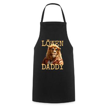 Lion Papa Papa Papa Fête des Pères Père Sauvage Lion - Tablier de cuisine - noir - Devant - AI Model Male 185 dark (185cm)