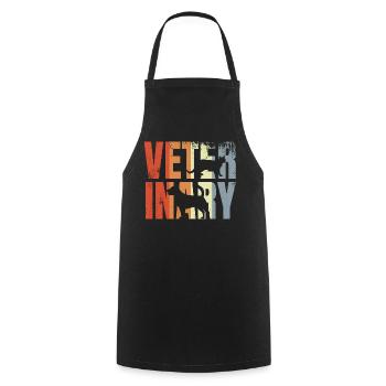 Retro Veterinary - Cooking Apron - black - Front - AI Model Male 185 dark (185cm)
