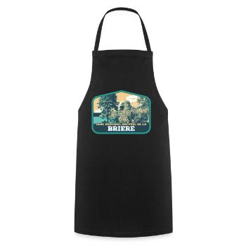 Brière Landscape Badge: Authentic Nature - Cooking Apron - black - Front - AI Model Male 185 dark (185cm)
