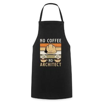 Architect No Coffee No Architecture Coffee Lover - Cooking Apron - black - Front - AI Model Male 185 dark (185cm)
