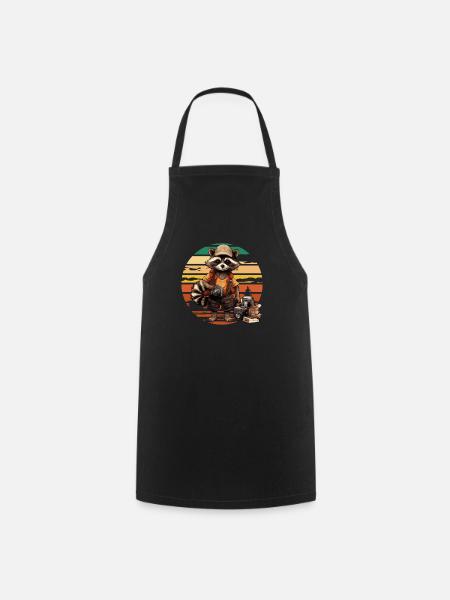 Raccoon, Landscape Photographer, Nature Photographer - Cooking Apron - black