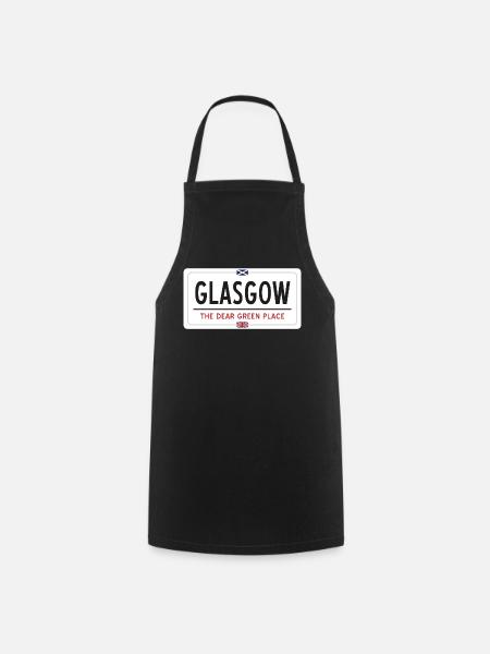 Glasgow Place Name Sign - Cooking Apron - black