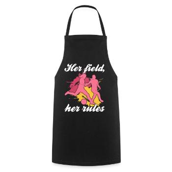 Soccer féminin, Football féminin, Football féminin - Tablier de cuisine - noir - Devant - AI Model Male 185 dark (185cm)