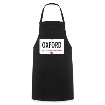 Ortsschild von Oxford - Kochschürze - Schwarz - Vorne - AI Model Male 185 dark (185cm)