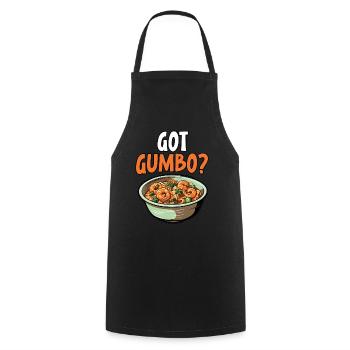 Gumbo Lovers Foodie Louisiane Manger Cuisine Cajun - Tablier de cuisine - noir - Devant - AI Model Male 185 dark (185cm)