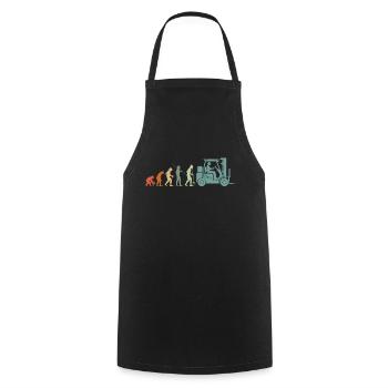 Forklift Driver Vintage Warehouse Clerk Occupations - Cooking Apron - black - Front - AI Model Male 185 dark (185cm)
