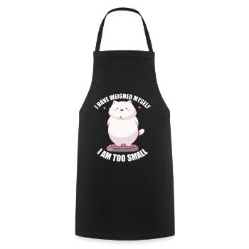 I've weighed myself I'm too small cat - Cooking Apron - black - Front - AI Model Male 185 dark (185cm)