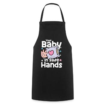 Your Baby In Sage Hands - Kochschürze - Schwarz - Vorne - AI Model Male 185 dark (185cm)