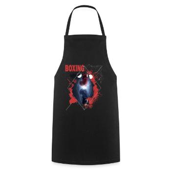 Boxing Boxing Boxing Boxing Gloves Boxing Match Boxing Ring - Cooking Apron - black - Front - AI Model Male 185 dark (185cm)